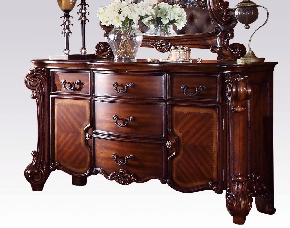 The Vendome Brown Dresser & Mirror