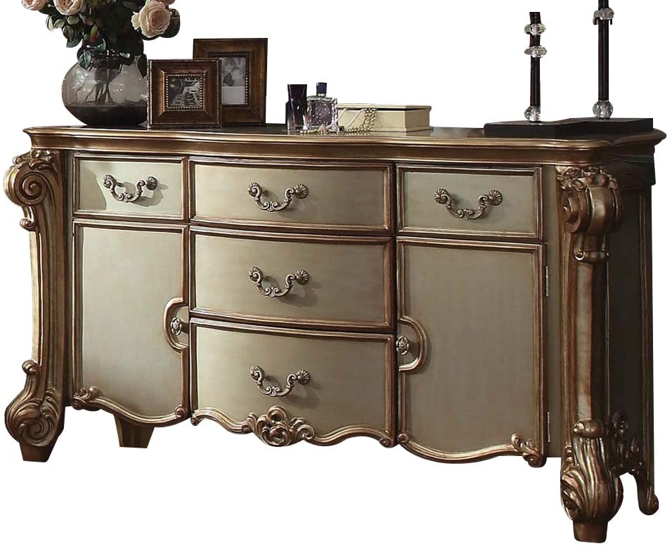 The Vendome Gold Dresser & Mirror