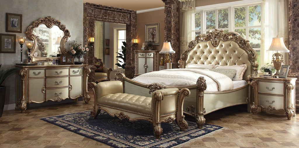 The Vendome Gold Dresser & Mirror