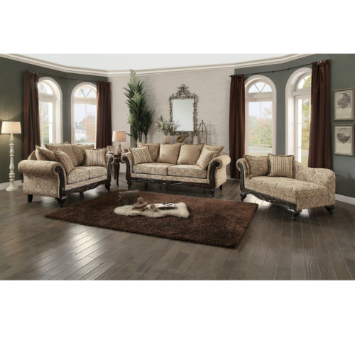 Alexandria 3 Piece Sofa Set -  Beige