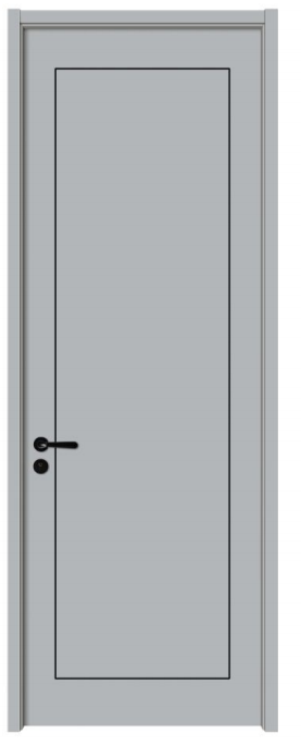 N-87 Hollow Core Door - Gold Aluminum Strips
