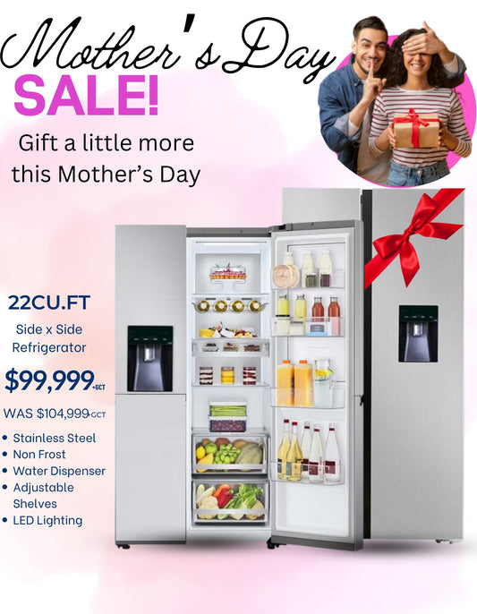 Imperial 22cu.ft Side by Side Refrigerator with Water Dispenser