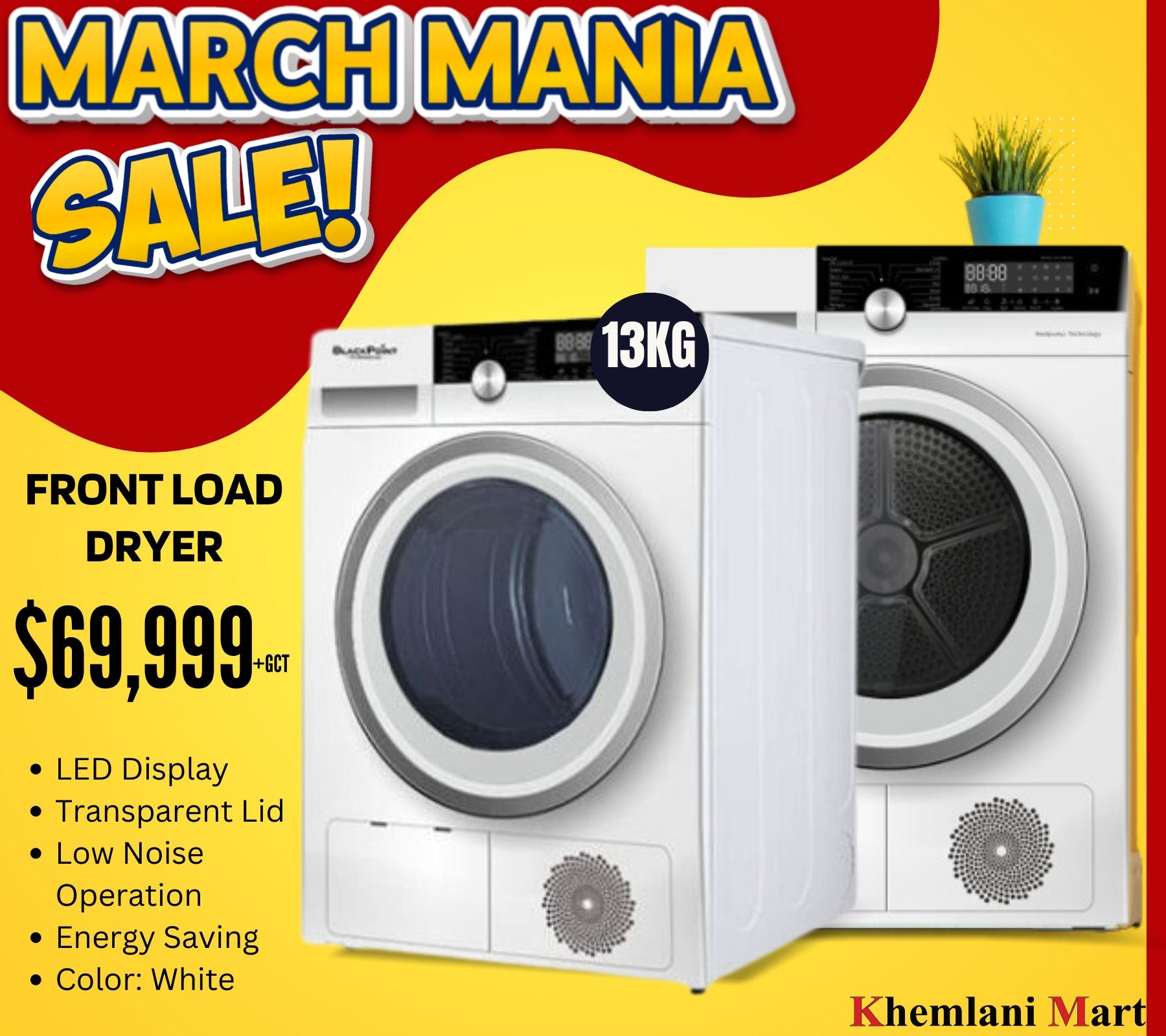 Blackpoint 13KG Frontload Dryer – Khemlani Mart