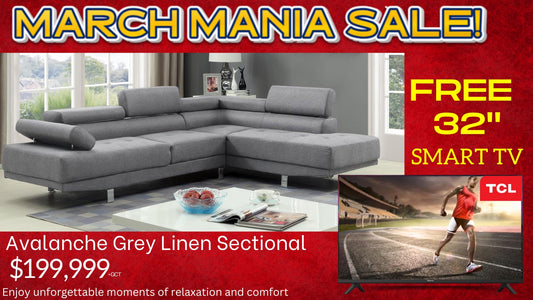 Avalanche Grey linen sectional