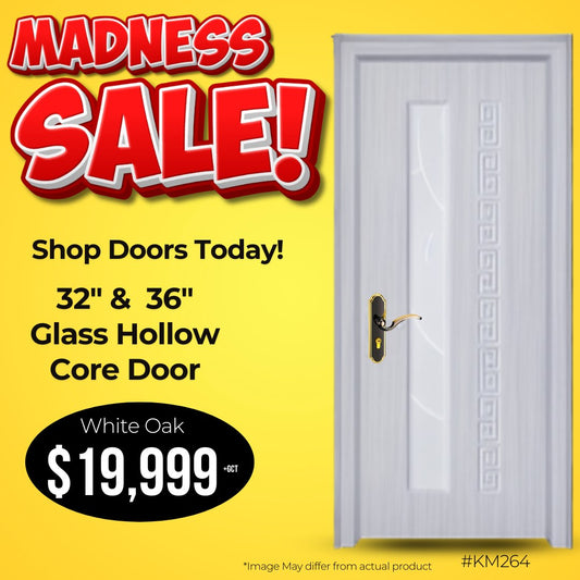 KM-264 - Hollow Core Door - Glass