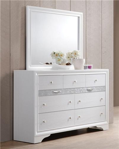 Everest Silver 3PC Queen Set - Bedframe, Dresser, Mirror