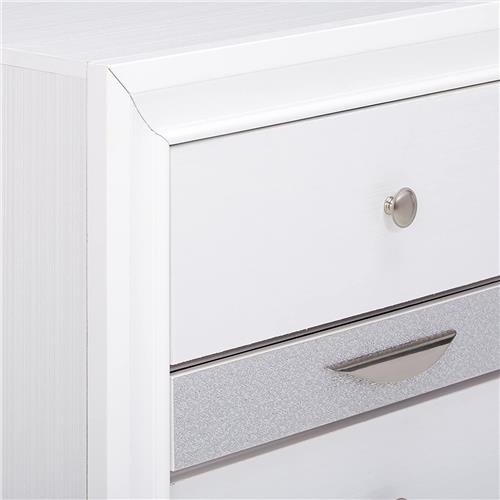 Everest Silver 3PC Queen Set - Bedframe, Dresser, Mirror