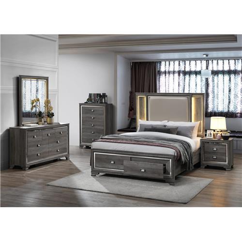 Supernova 3PC Queen Set - Bedframe, Dresser, Mirror