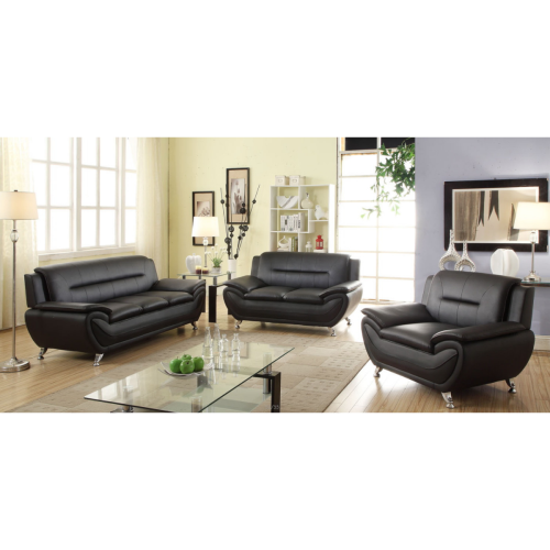 Clara 3-Piece Sofa Set | Black
