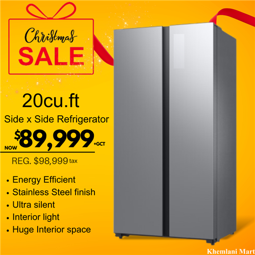 20cu.ft Blackpoint Side x Side Refrigerator