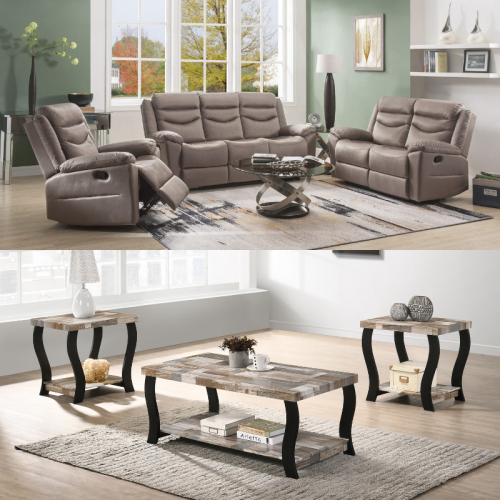 Denver 3 Piece Sofa Set + FREE Bosco Coffee Table Set