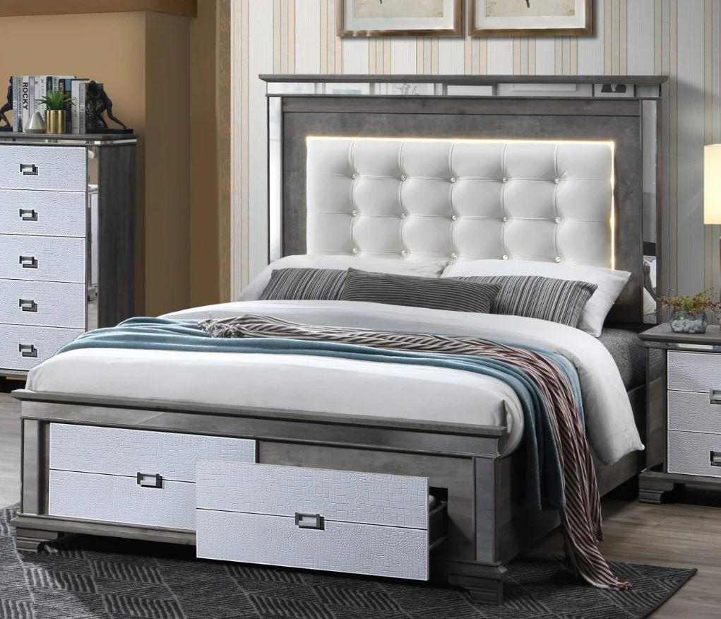 Allura Pearl 5 PC Collection | FREE Nightstand