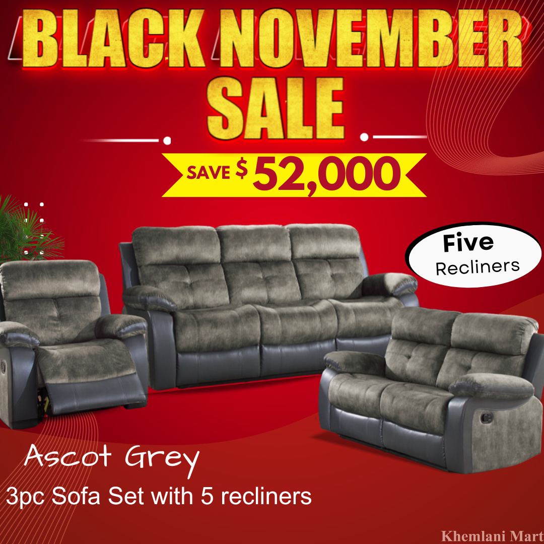 Ascot Grey Sofa Set