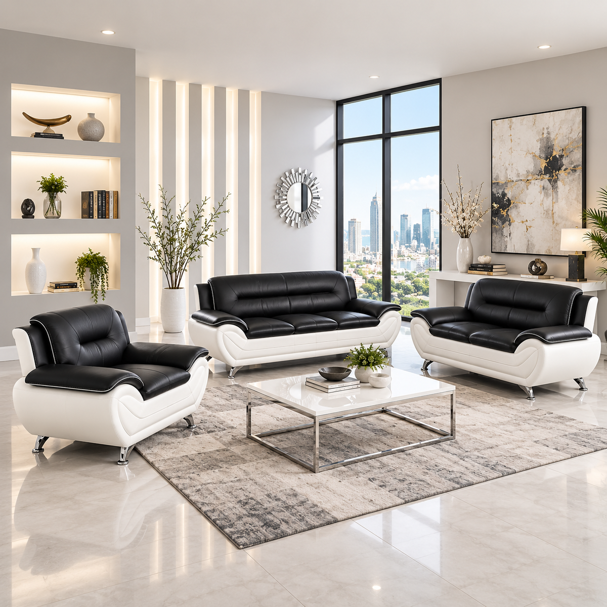 Clara 3 Piece Sofa Set | Multicoloured
