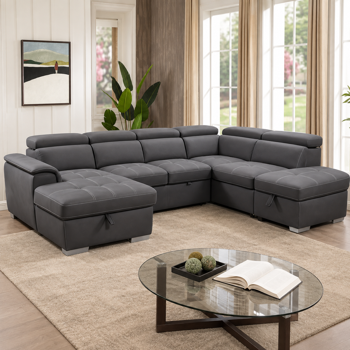 Colossal Comfort Grey Sectional