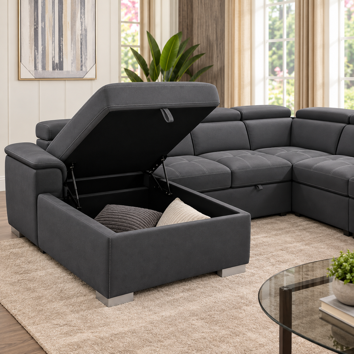 Colossal Comfort Grey Sectional