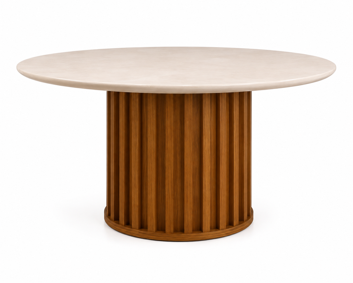 Grand Viena Off White Dining Table + 4 Ondina Chairs