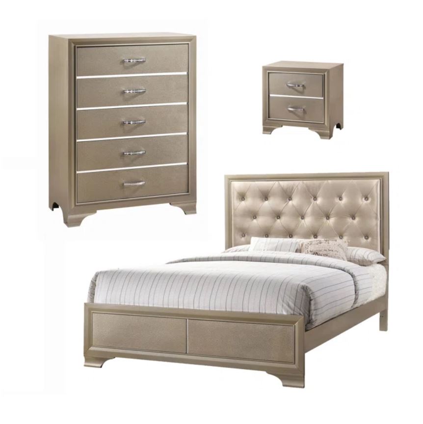 Melody 3PC Collection | Bed, Dresser, Mirror