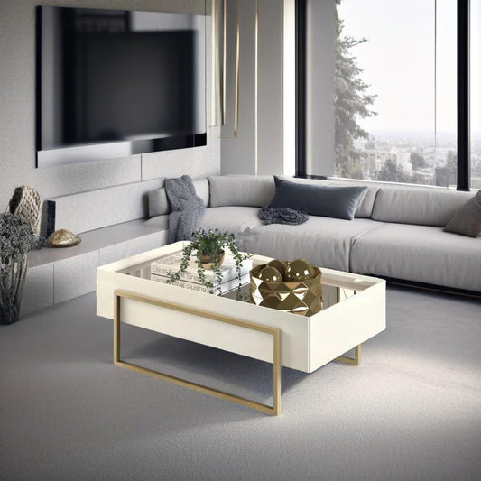 Paris Pilar White Coffee Table