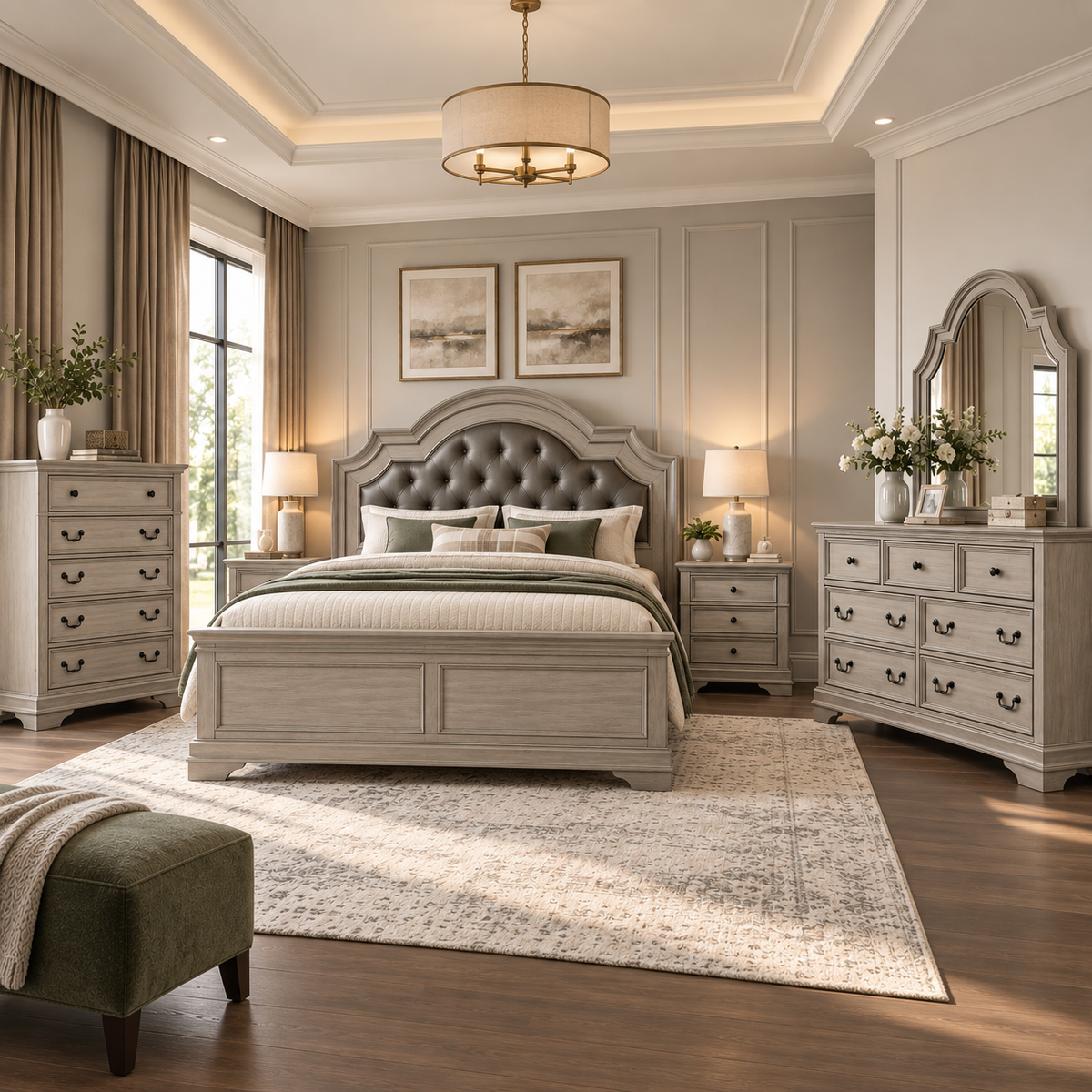 Platinum Elegance 5PC King Collection | FREE Nightstand