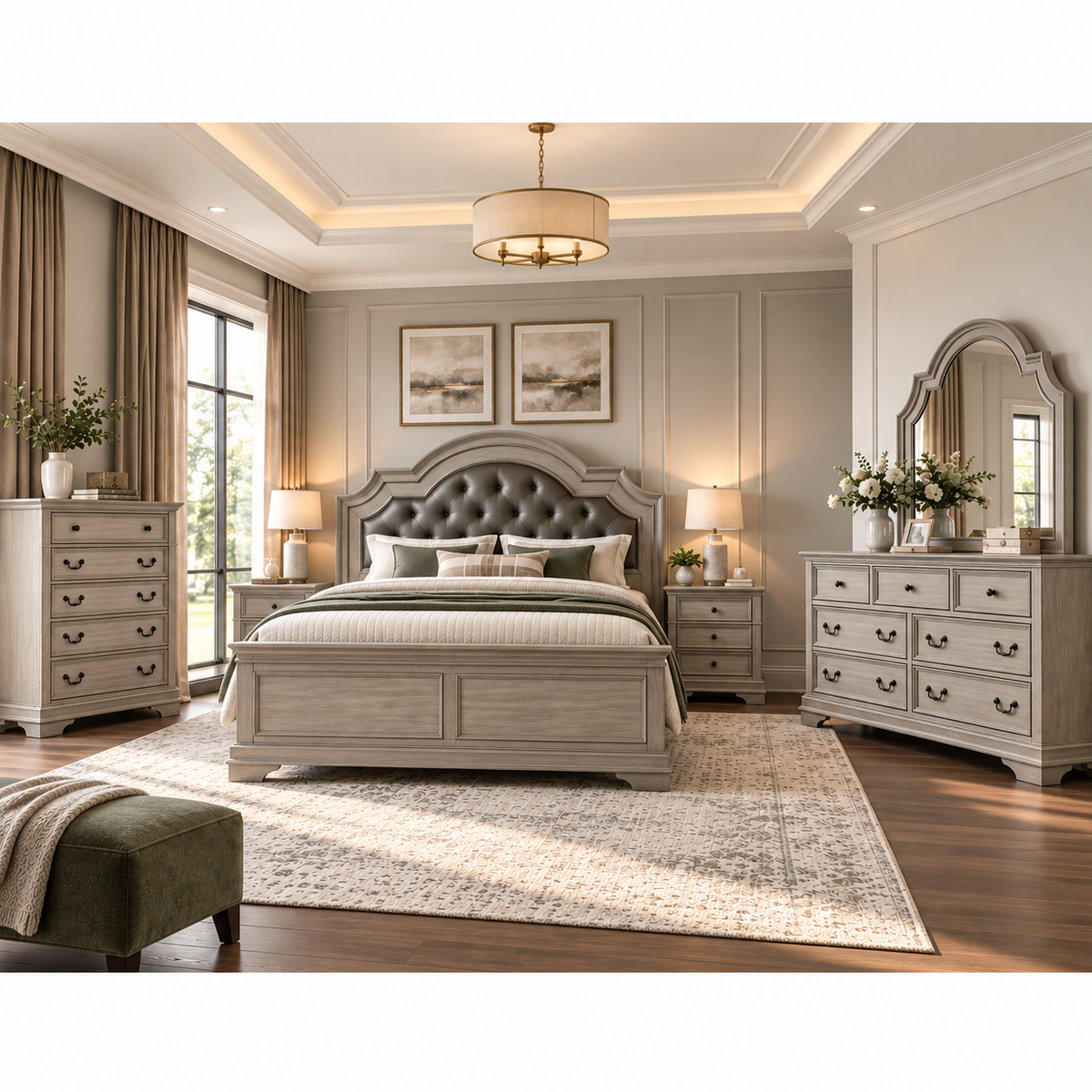 Platinum Elegance 5PC Queen Collection | FREE Nightstand