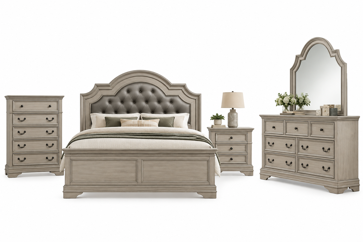Platinum Elegance 5PC King Collection | FREE Nightstand