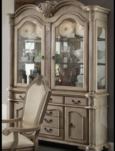 Chateau De Ville - Buffet and Hutch Antique White