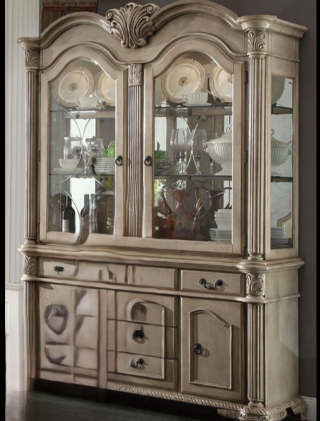 Chateau De Ville - Buffet and Hutch Antique White