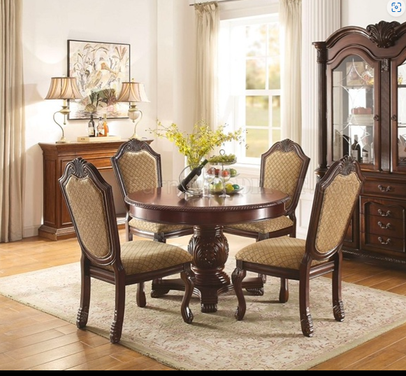 Chateau de Ville 5 Piece Round Espresso Dining Set