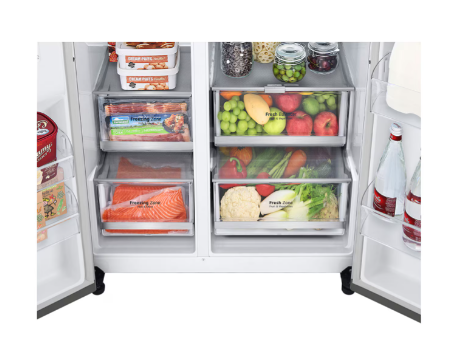 LG Side by Side 24 cu ft knock knock Refrigerator with water/ice Dispenser