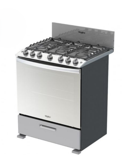 Whirlpool 30"6-Burner Gas Stove - Stainless Steel