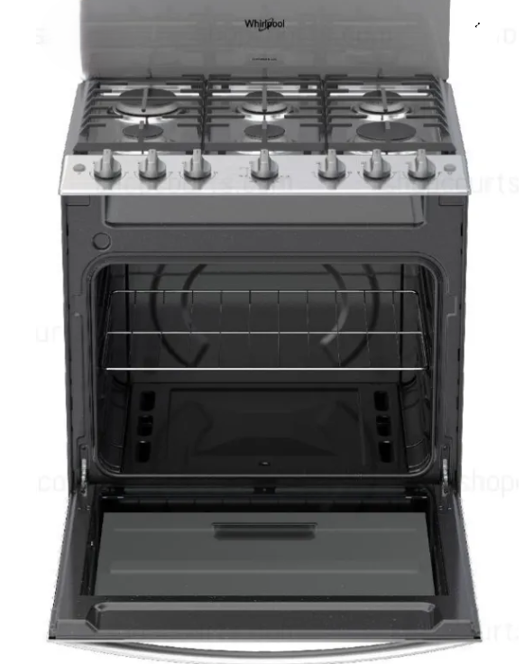 Whirlpool 30"6-Burner Gas Stove - Stainless Steel