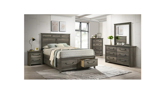 Sierra Grey 5PC Queen Collection - Free Night Stand