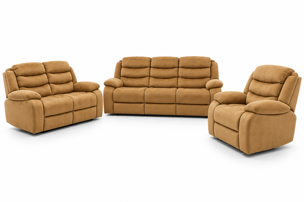 St Regis 3 Piece Sofa Set - Brown