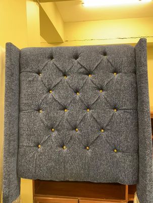 Westminster Grey Upholstered Tufted Headboard