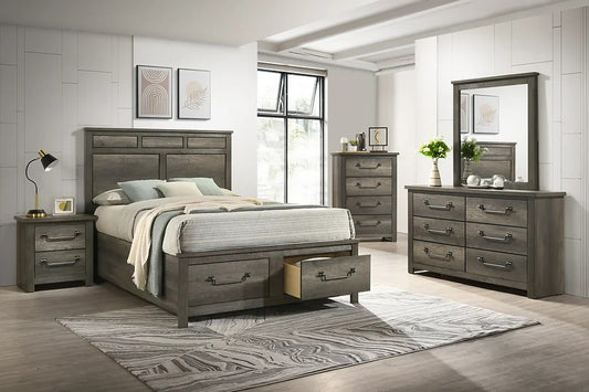 Sierra Grey 5PC Queen Collection - Free Night Stand