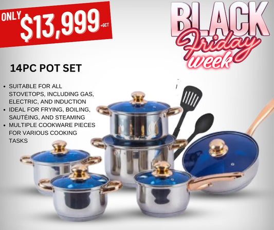 Bluesonik 14 pcs Pot set