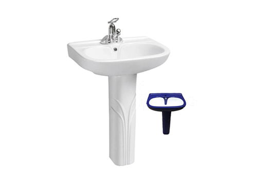M-306 Pedestal Basin - Blue (& White)