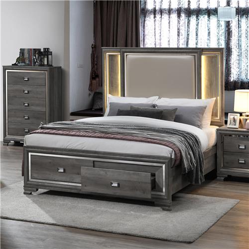 Supernova 3PC King Set - Bedframe, Dresser, Mirror