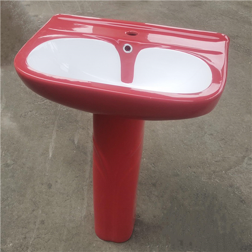 M-306 Pedestal Basin Red & White