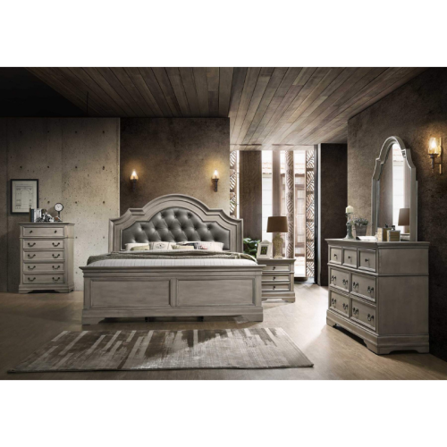 Platinum Elegance 3PC Set | Bed, Dresser, Mirror