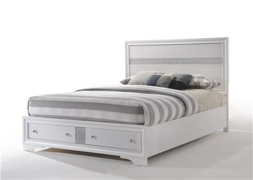 Everest Silver 3PC Queen Set - Bedframe, Dresser, Mirror