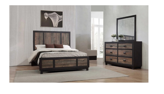 Norwood 3PC Queen Set - Bedframe, Dresser, Mirror