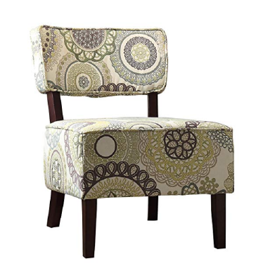 Armless Accent Chair - Floral