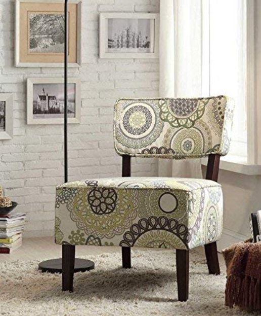 Armless Accent Chair - Floral