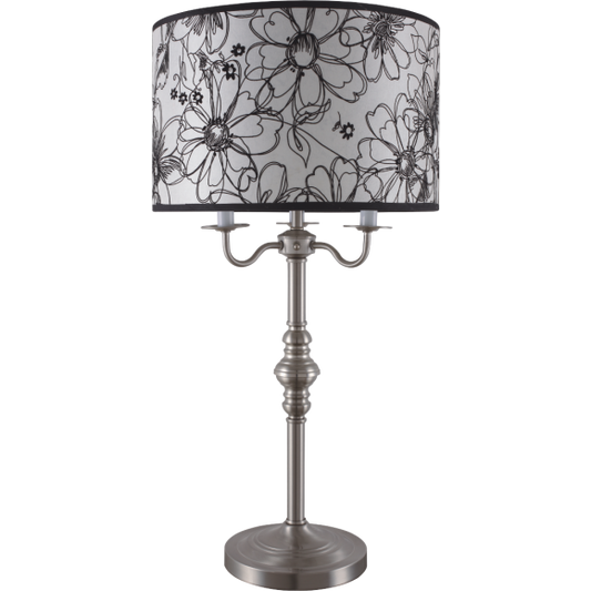 Floral Black and White Lamp 6312T-A