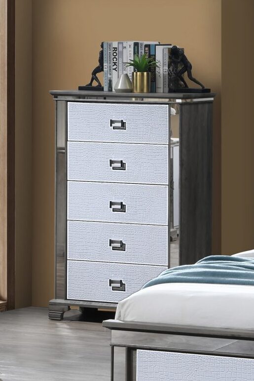 allura silver dresser Homelegance Allura Silver Dresser w/ 9 Drawers