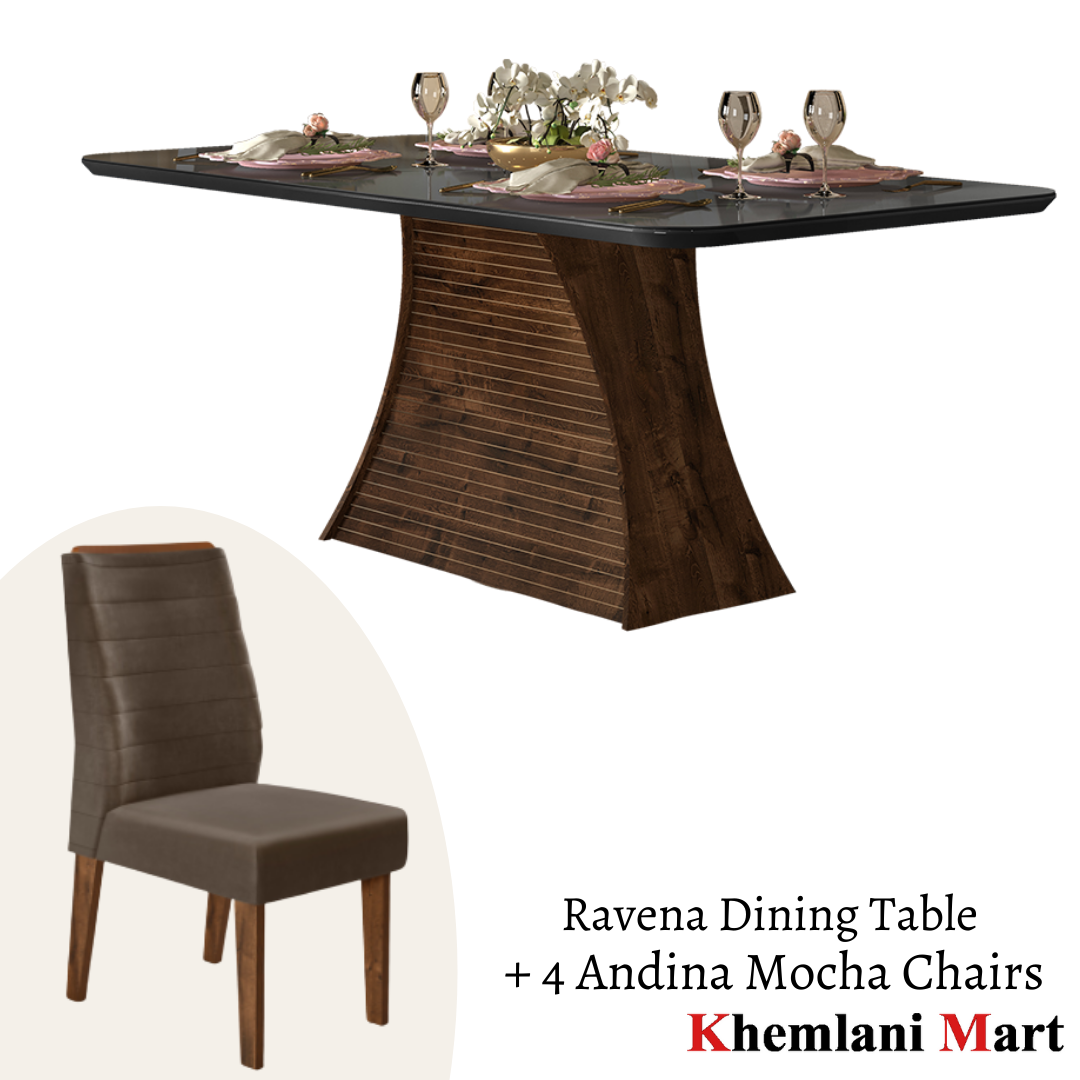 Ravena Malbec 4-Seater Dining Table