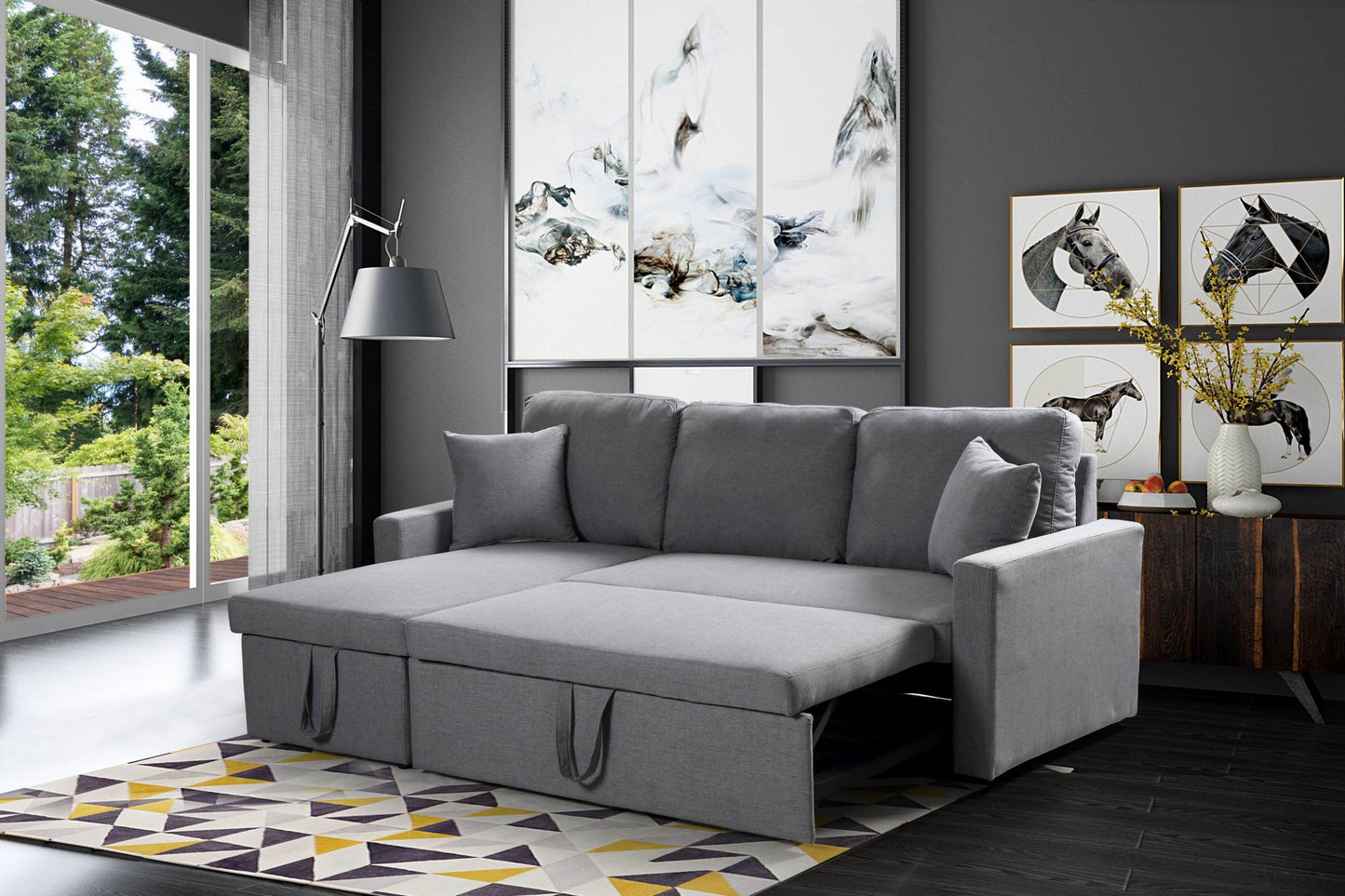 Oxford Grey Sofa Bed Sectional