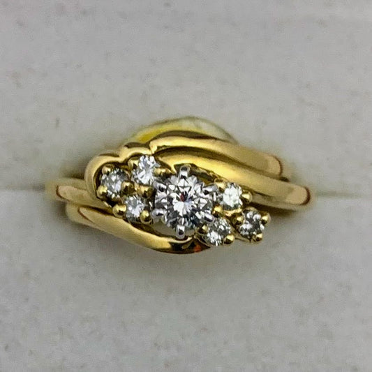 Bridal Set Diamond 14K Yellow Gold